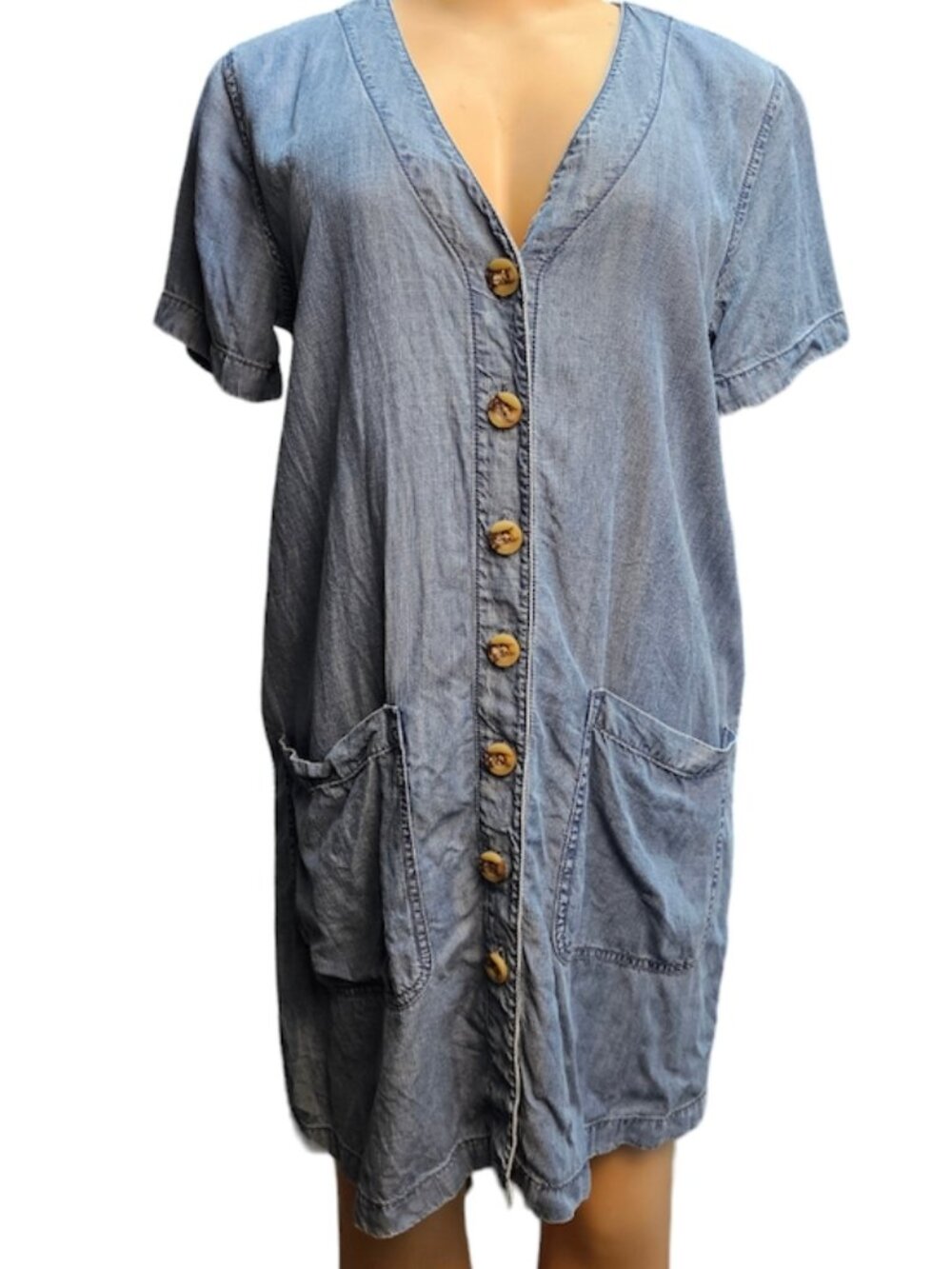 Loft Blue Chambray Dress